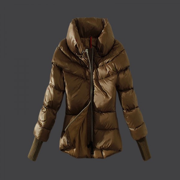 Moncler Donna Giù cappotto stand Colalr caffè uscita M1052